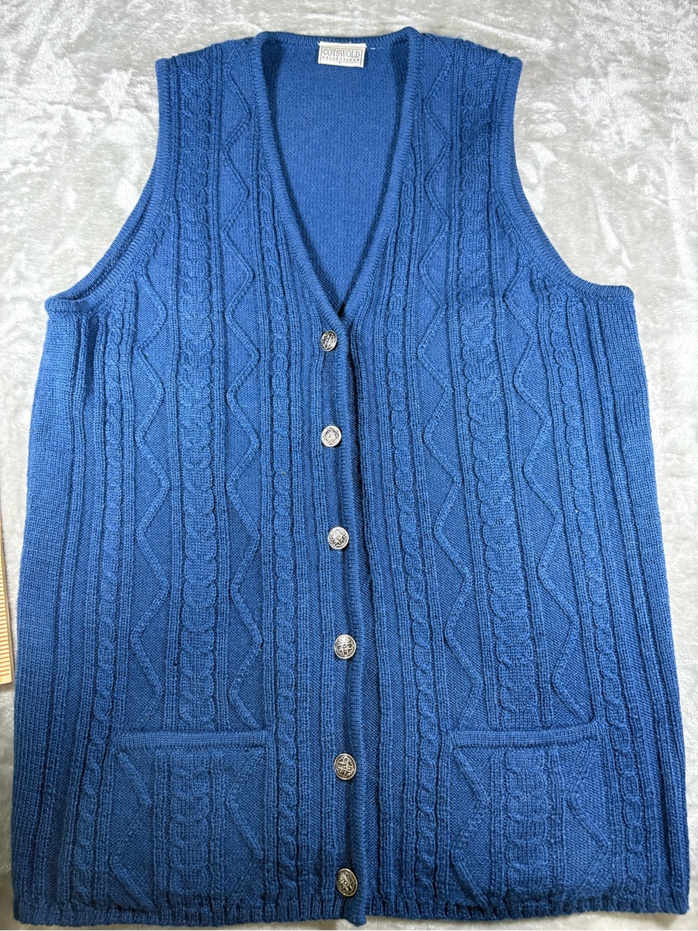 Cotswold Collection 100% Wool Vintage Vest Large